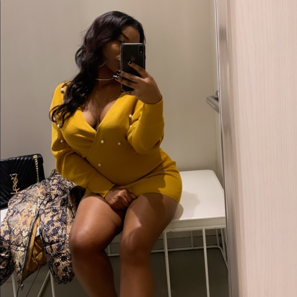 Mustard Pearl dress